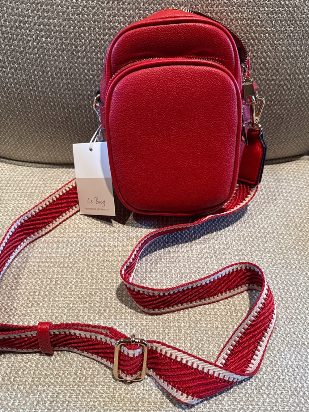 New Le Bag designed in LA Red Crossbody Bag Purse,Vampire,Artsy,Mod Wife,Travel